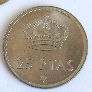 Monedas España 1975-77 Juan Carlos I