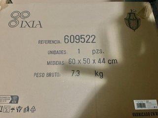 Lámpara Techo Cuentas Madera y fibra NUEVA