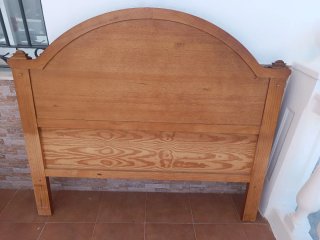 Cabecero de matrimonio madera maciza
