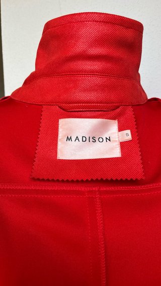 Chaqueta Biker Roja Tela