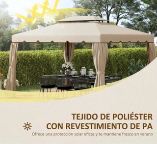 Techo cenador repuesto 4x3 beige