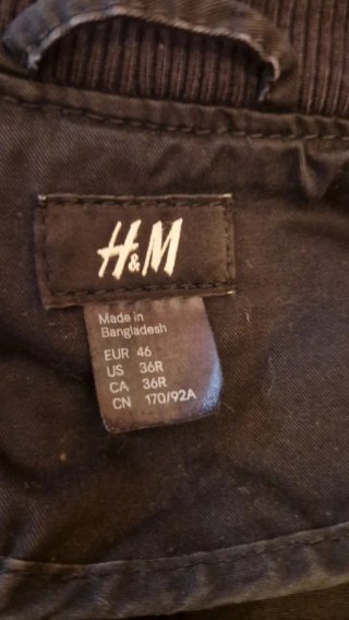 Giacca H&M Nera Unisex