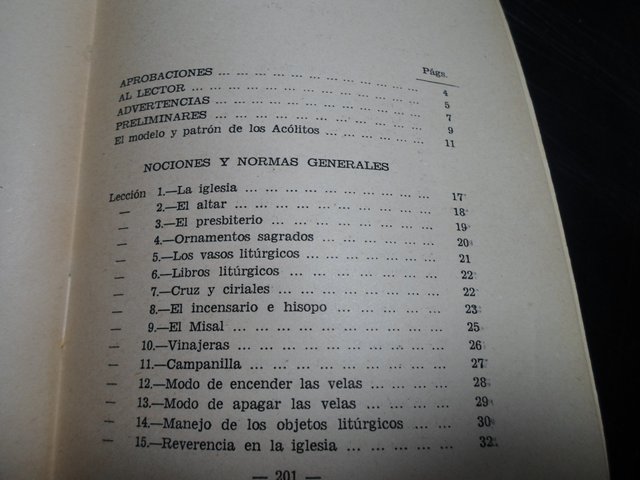ANGELES DEL ALTAR-NORMAS GENERALES-PARA MISAS-1957