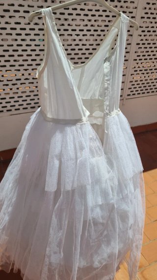Cancán Fallera Niña Blanco
