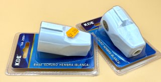 Base Enchufe Schuko Hembra Blanca KDE (2 uds)
