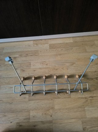 Perchero Colgante Ajustable Metal y Madera