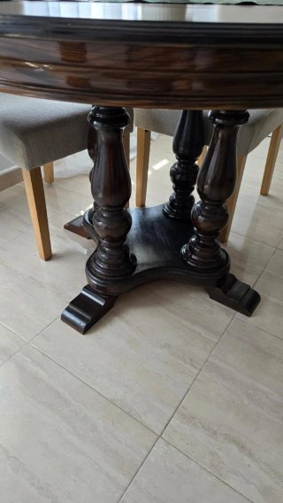 Mesa de comedor ampliable de madera