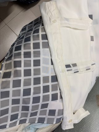Cortina de ducha gris y blanca NUEVA
