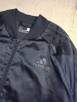 Chaqueta Bomber Adidas Vintage Negro Satinado
