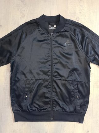 Chaqueta Bomber Adidas Vintage Negro Satinado