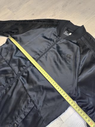 Chaqueta Bomber Adidas Vintage Negro Satinado