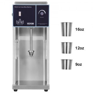 Batidora de Helados, Mezclador de Helados de Alta Velocidad de 400W, Máquina de Batido de 4200RPM, Ajuste de Velocidad Sin Escalones, Batidora de Helados de Acero Inoxidable 304, 3 Tazas de Mano, ...