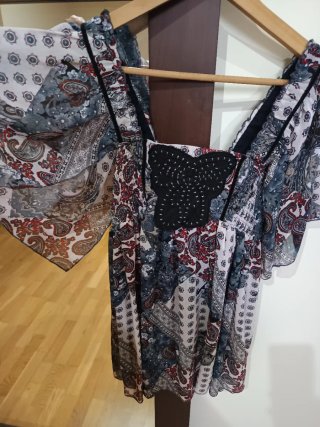 Camisola estampada gasa