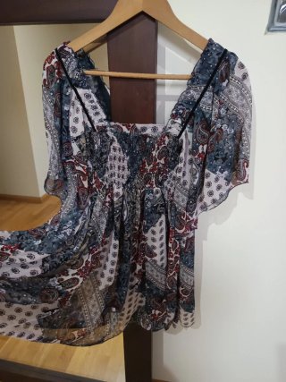 Camisola estampada gasa