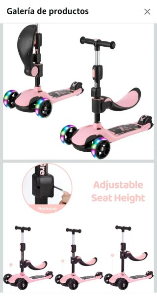 Patinete 3 Ruedas BremToy Rosa