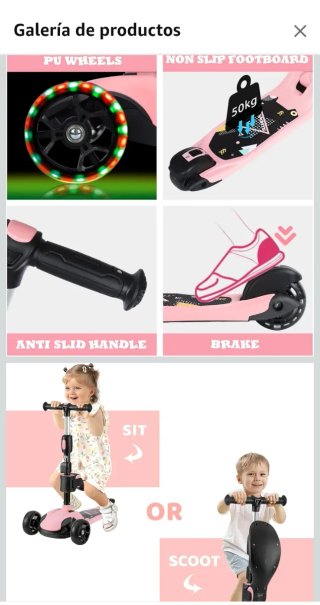 Patinete 3 Ruedas BremToy Rosa