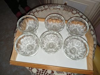 Juego 6 copas de cristal