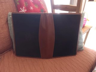 Portafolios Loewe vintage Ante Negro y Cuero Marró