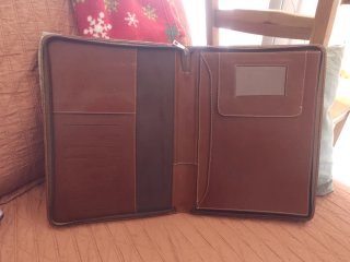 Portafolios Loewe vintage Ante Negro y Cuero Marró