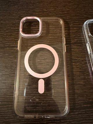 Funda iPhone 15 Plus Transparente Rosa