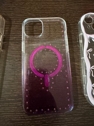 Funda iPhone 15 Plus Transparente Rosa
