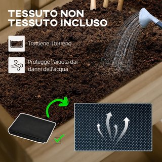 Jardín Vertical de Listones con 3 Macetas Extraíbles y Orificios de Drenaje, Huerto Elevado de Exterior en Madera de Abeto, Montaje en Pared, para Plantas, Flores y Verduras, 60X16X80Cm, Carbonizado
