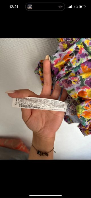 Vestido Zara flores multicolor Talla XS