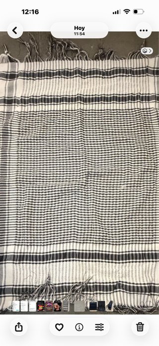Pañuelo Palestino Keffiyeh Blanco y Negro