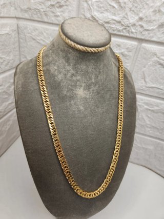 Cadena 50cm Acero Quirúrgico Chapado Oro