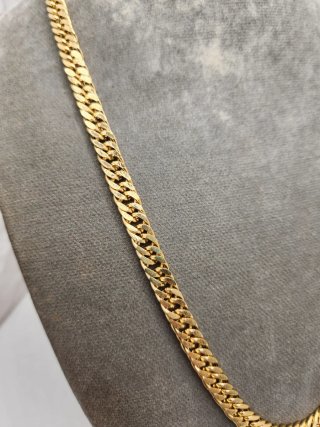 Cadena 50cm Acero Quirúrgico Chapado Oro