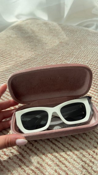 Occhiali da sole Miu Miu SMU09WB5322 bianchi e dorati