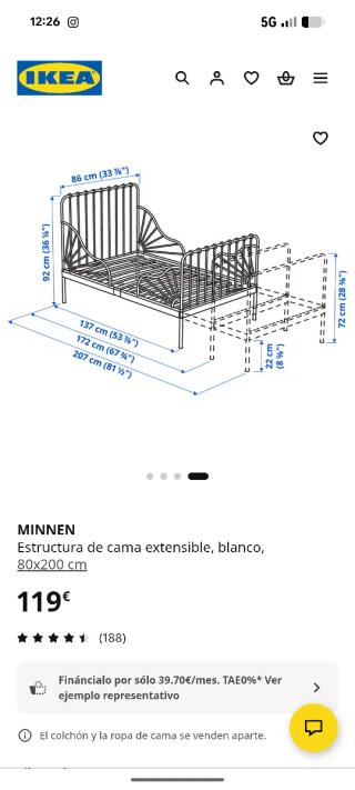 Cama infantil Minnen Ikea