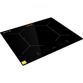 Placa de Cocina Eléctrica de 24 pulgadas 4 Quemadores de Vidrio Cerámico con Control Táctil