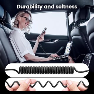 Cable espiral USB C carga rápida toocki