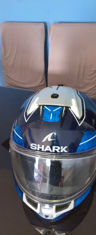 Casco de moto Shark azul