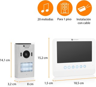 Smartwares videoportero seguridad cámara ajustable