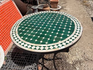 Mesa redonda mosaico cerámica 80cm