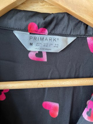 Camisón Primark Corazones Negro Talla M