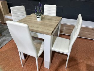 Mesa extensible y 4 sillas