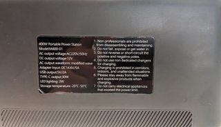 Batería Portátil de camping 400W