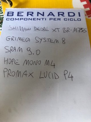 Set pastiglie Shimano-Grimeca-Sram-Hope-Promax