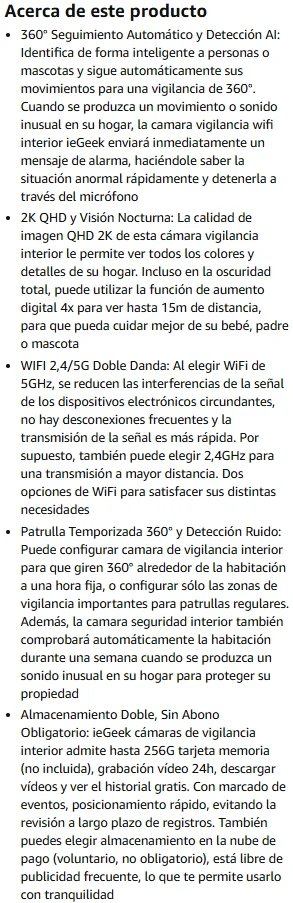 ¡¡-33%!! | ieGeek SC1 - Cámara Vigilancia Interior