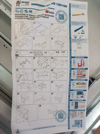 Banco de trabajo taller azul Simon Rack