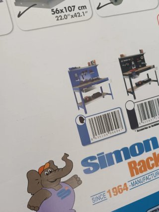 Banco de trabajo taller azul Simon Rack