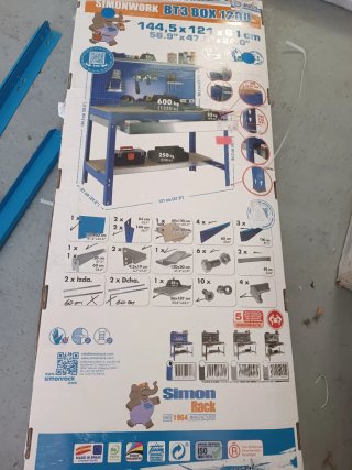 Banco de trabajo taller azul Simon Rack