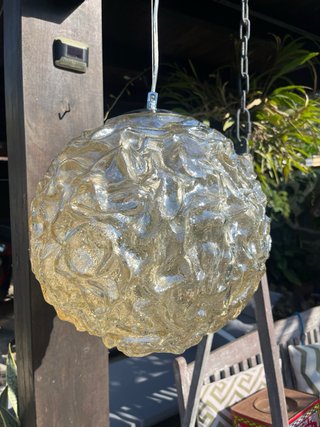 Lámpara colgante de cristal redondo grueso