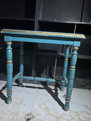 Muebles Sevillanos Azul con Flores vintage