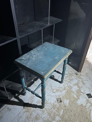 Muebles Sevillanos Azul con Flores vintage