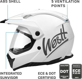 Westt casco integral motocross doble visera