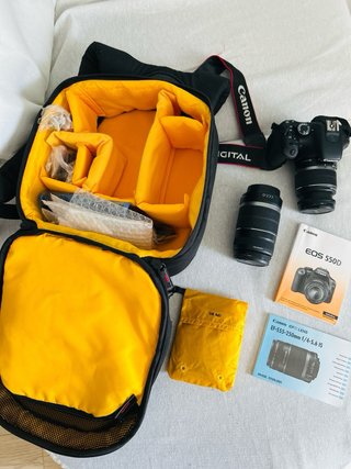 Canon EOS 550D con 18-55 mm + Lente EF-S 55-250mm